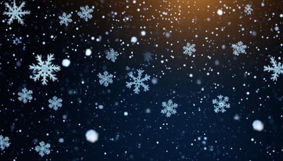 snowflakes falling on dark background-1